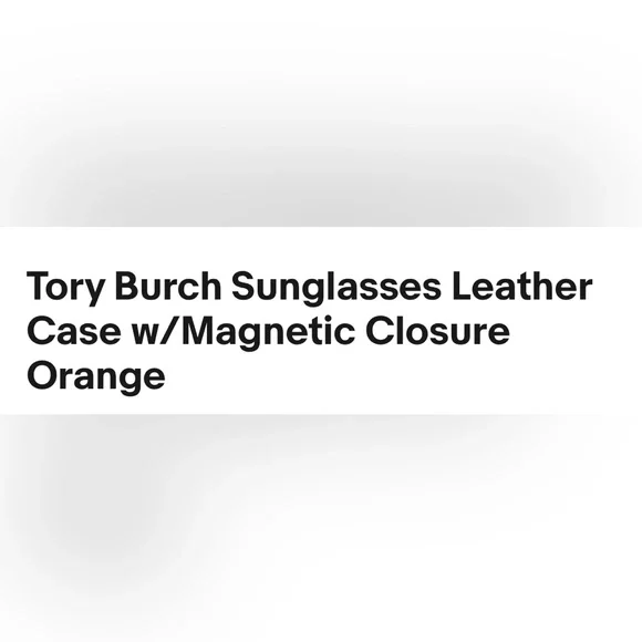 TORY BURCH SUNGLASSES CASE ONLY!! ORANGE WOMENS - Picture 2 of 7